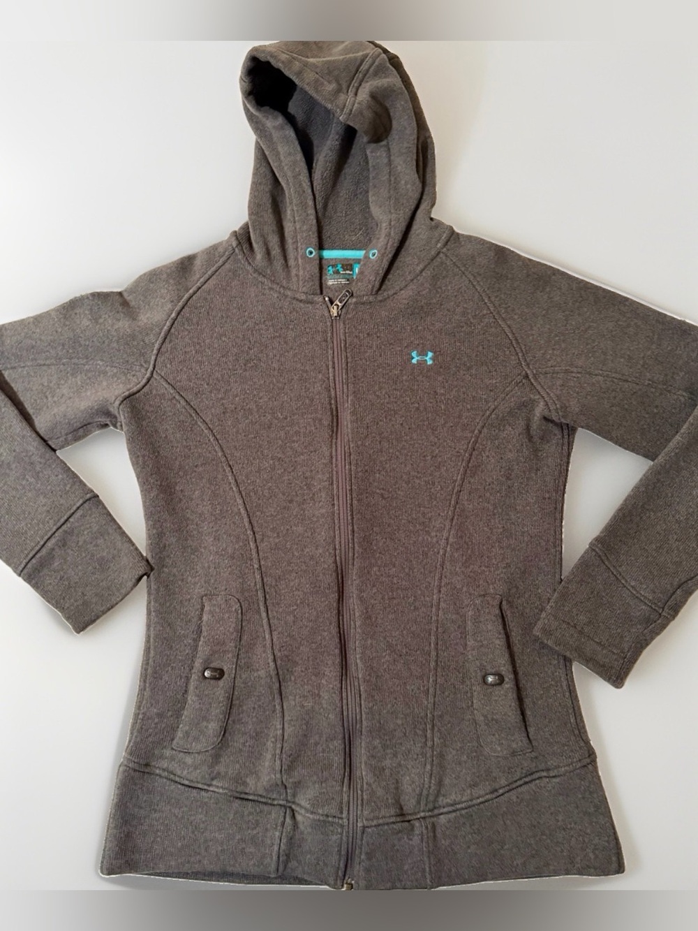 Under Armour Womens Size Large Full Zip Hooded Jacket Fleece Lined w/ pockets